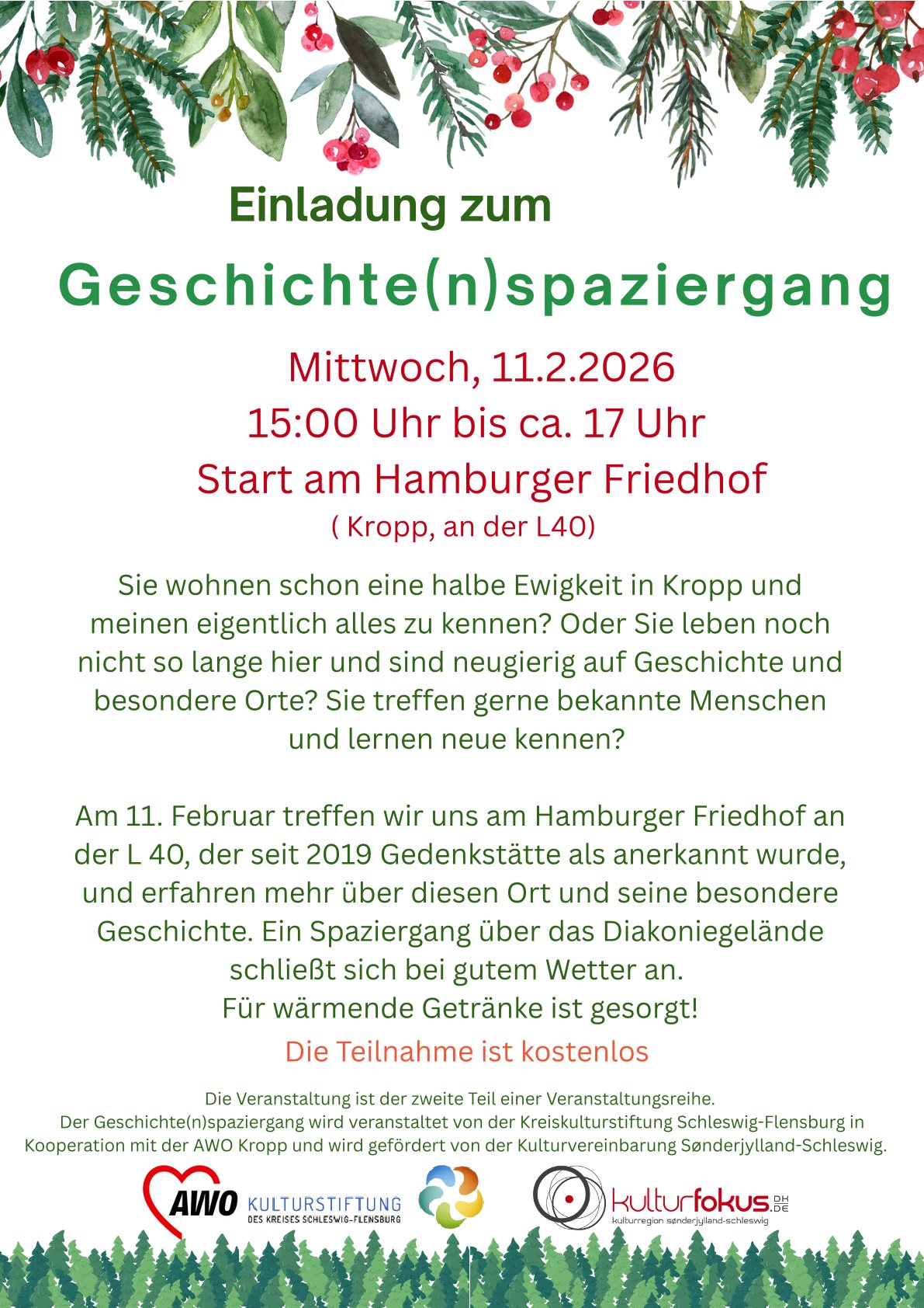 Geschichte(n)spaziergang Kropp - Hamburger Friedhof